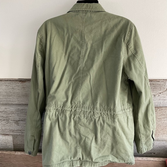 Timberland Men’s Brookfield Mountain Green Twill Bomber Jacket Size Large - Picture 4 of 5